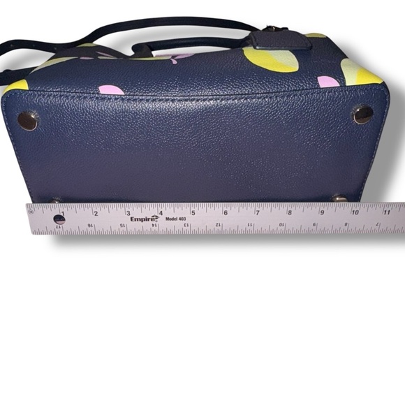 KATE SPADE Margaux Lemons Medium Satchel - Navy/ Lavendar/Yellow - Picture 11 of 16